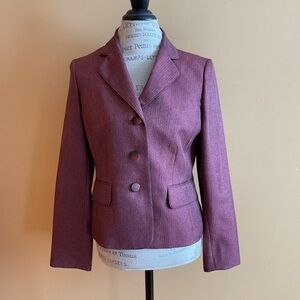 Evan Picone Rich Plum Blazer Size 10